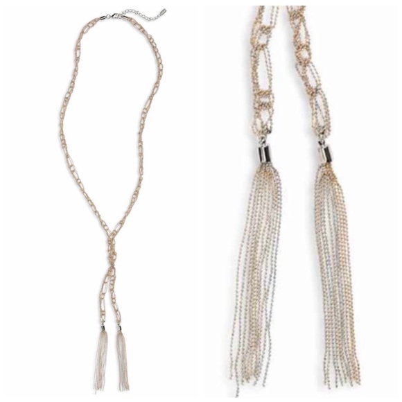 Bella Canvas Jewelry - Braided Loop Chain Necklace 2-Tone NWT